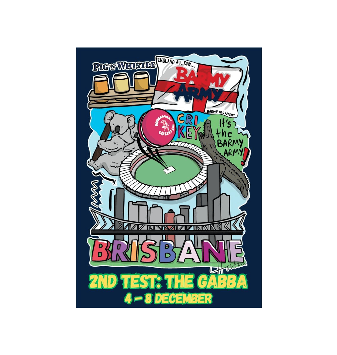 Barmy Army x Luke Horton Brisbane Postcard