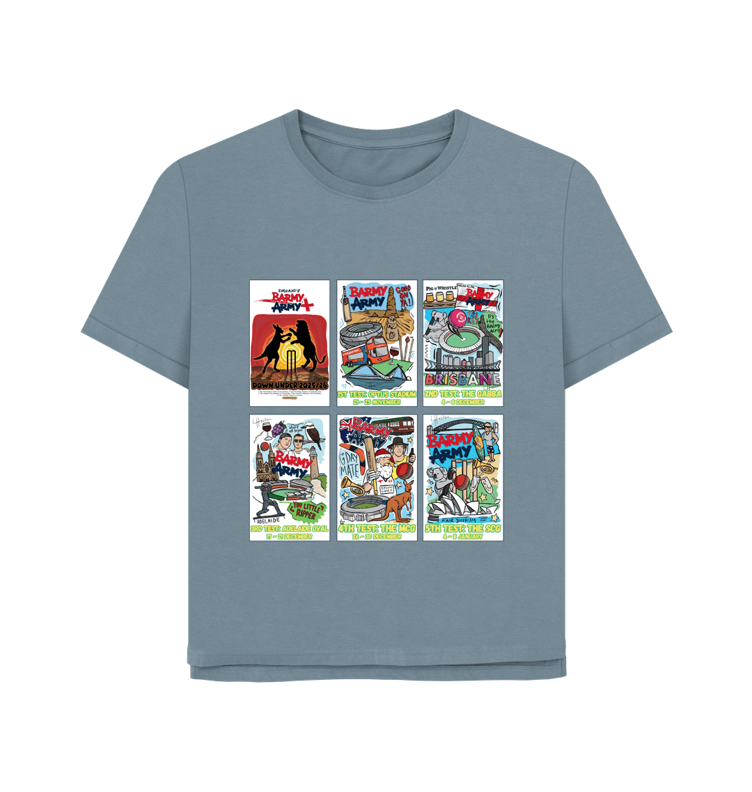 Barmy Army Tour Poster Tee - Ladies