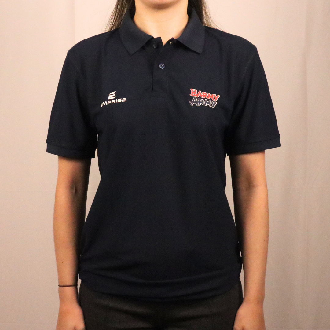 Barmy Army Short Sleeve Navy Polo