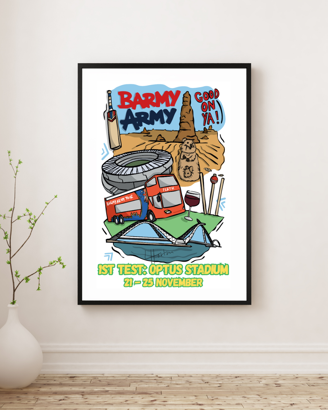 Barmy Army x Luke Horton Perth Print
