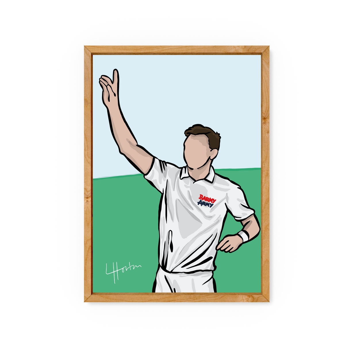 Barmy Army x Luke Horton Jimmy Anderson Print