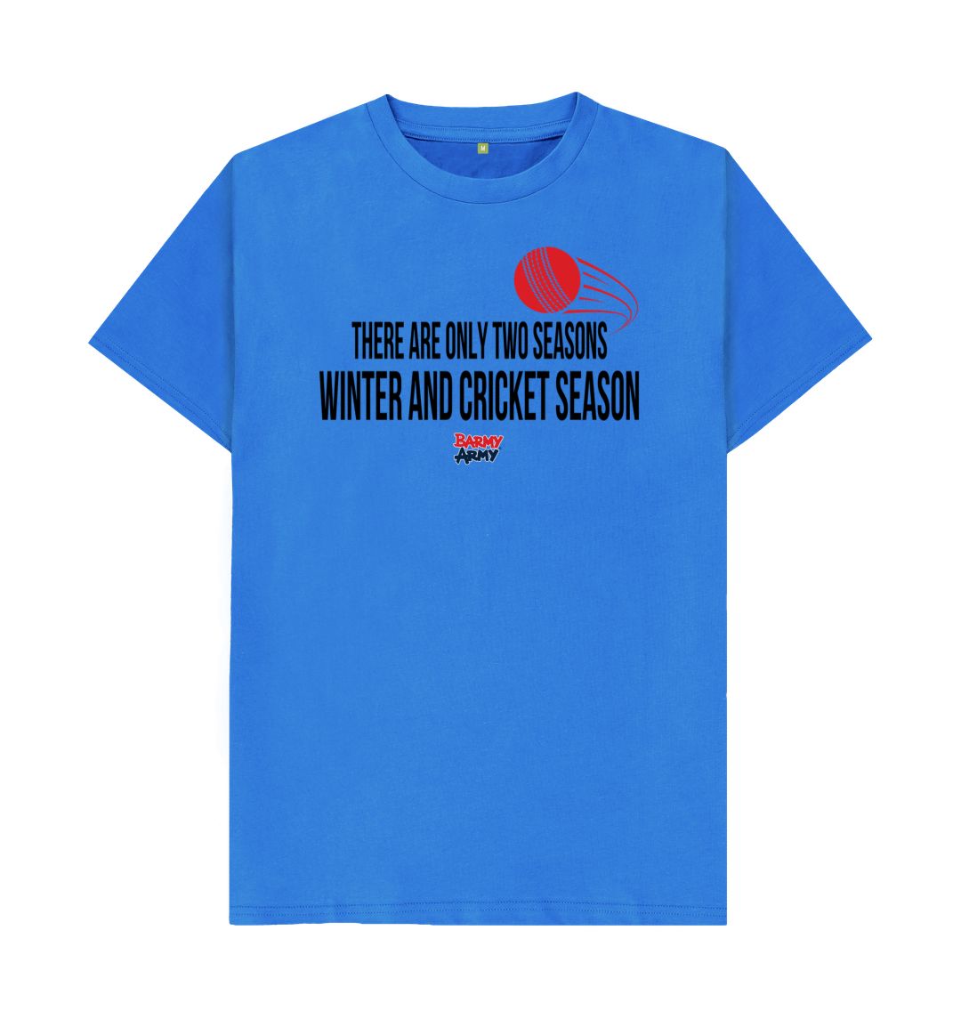 Bright Blue Barmy Army Two Seasons Slogan Tee - Men's