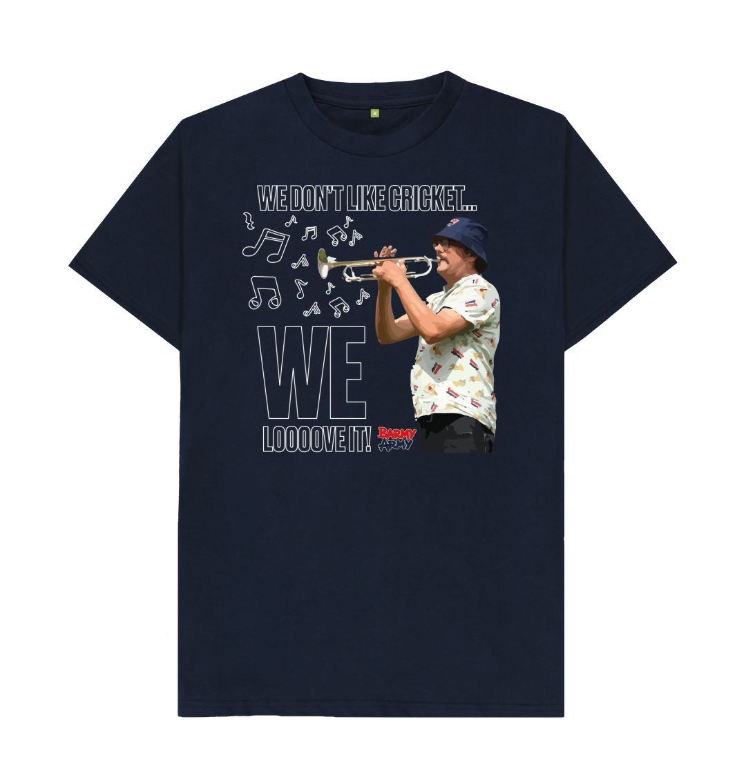 Navy Blue Barmy Army WI Trumpet Shirt - Mens