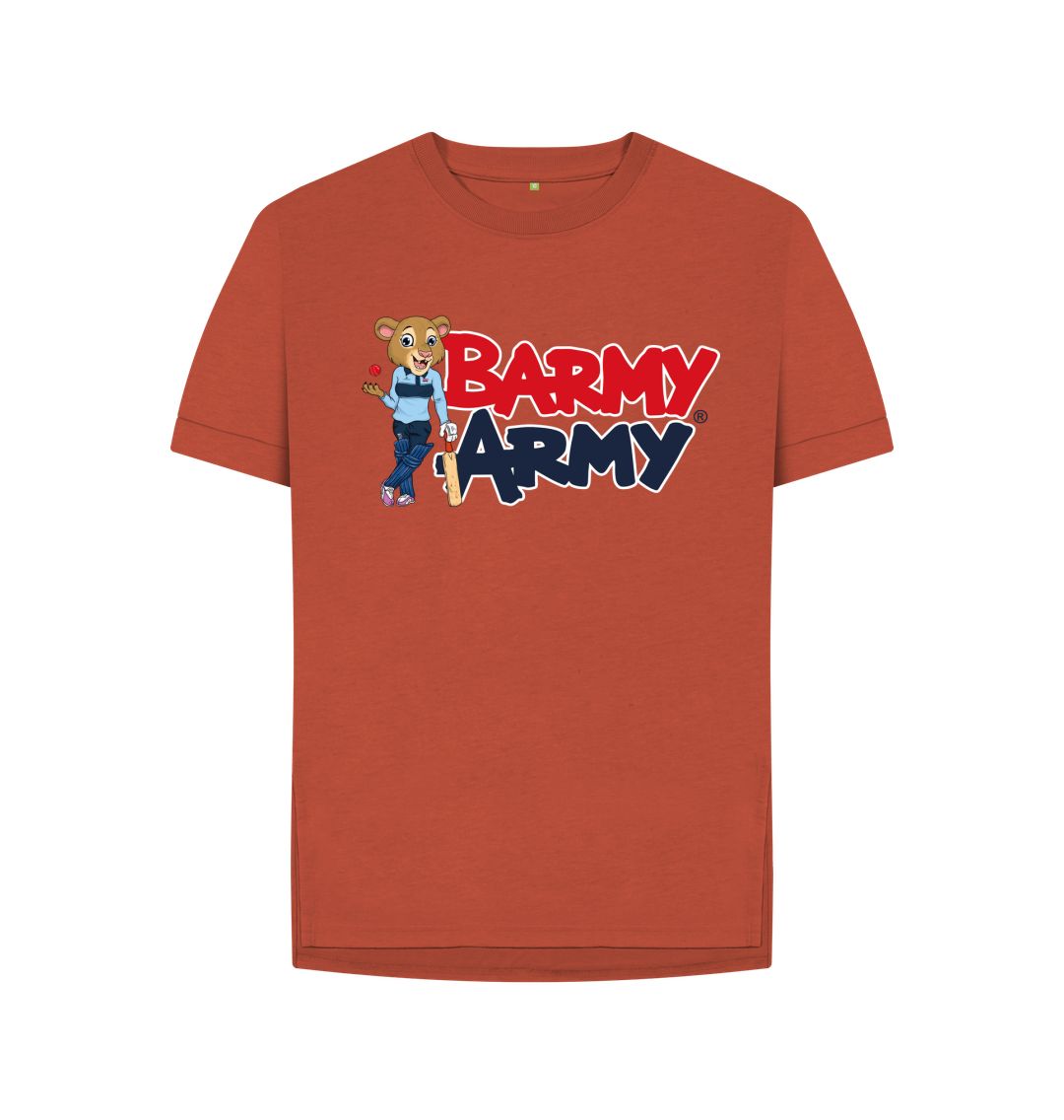 Rust Barmy Army Mascot Pose Tee - Ladies
