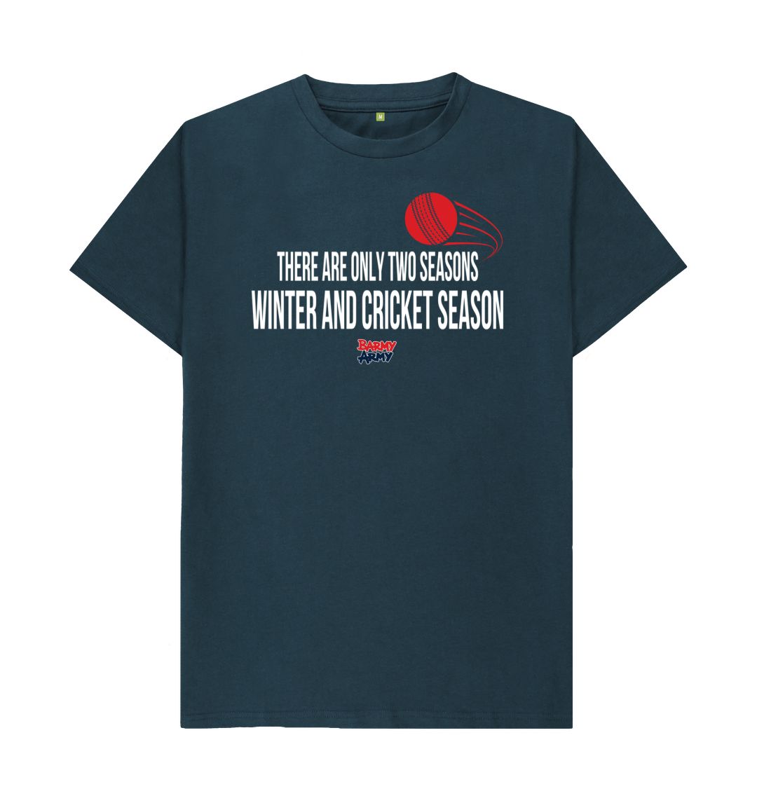 Denim Blue Barmy Army Two Season Slogan Tee - Men's