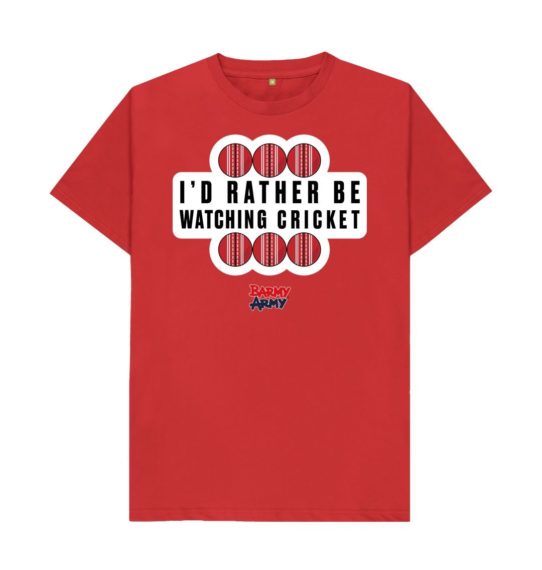 Red Barmy Army Watching Slogan Tee - Men's