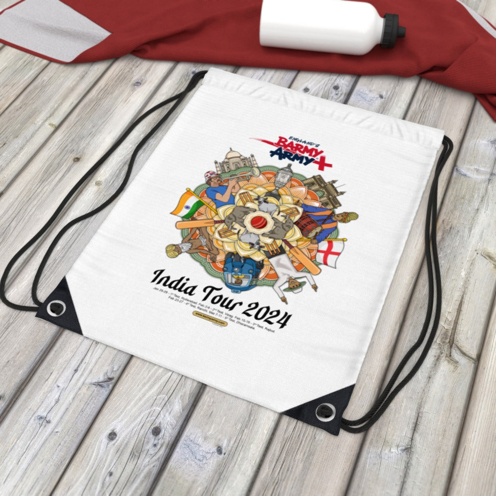 Barmy Army India Tour Drawstring Bag