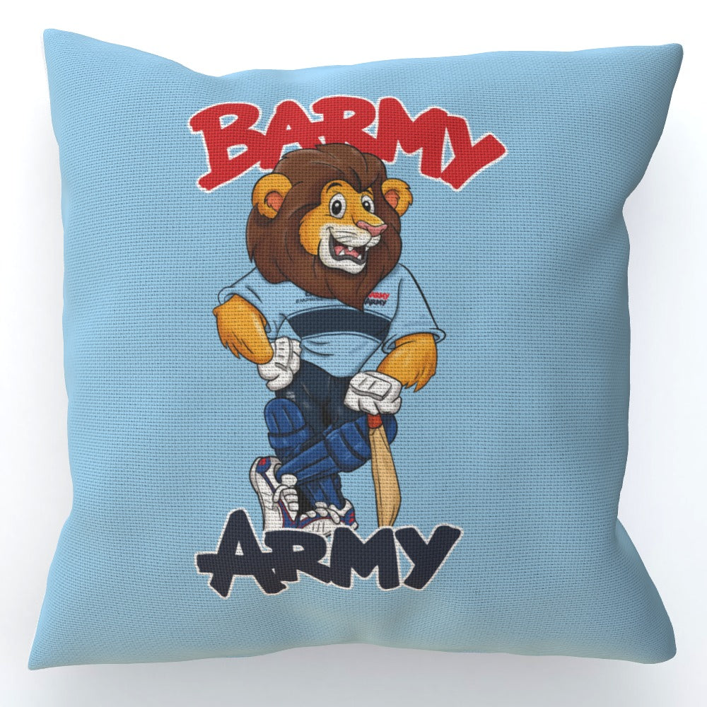 Barmy Army Pose Cushion - Personalised