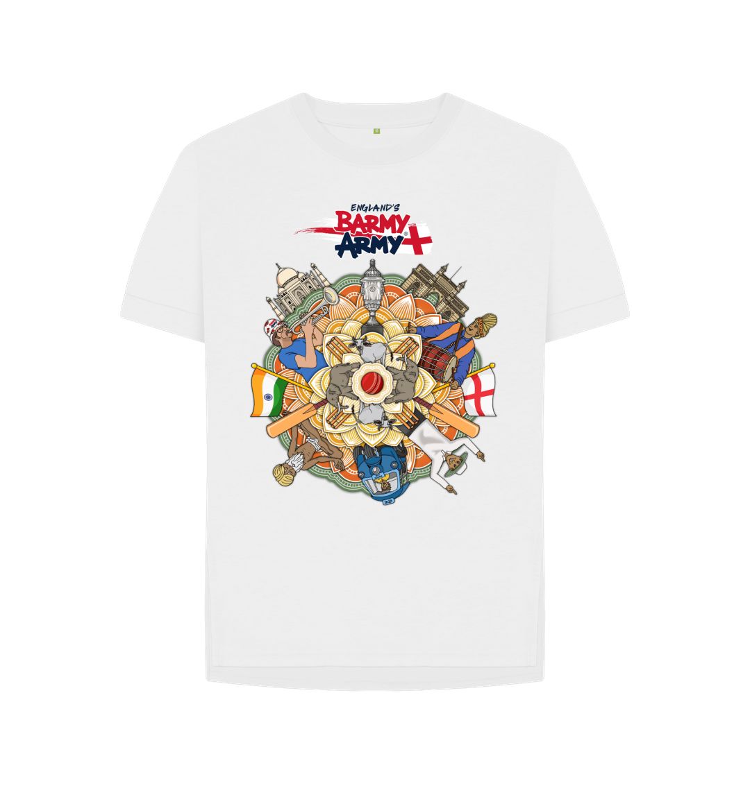 White Barmy Army India Tour Tee - Ladies
