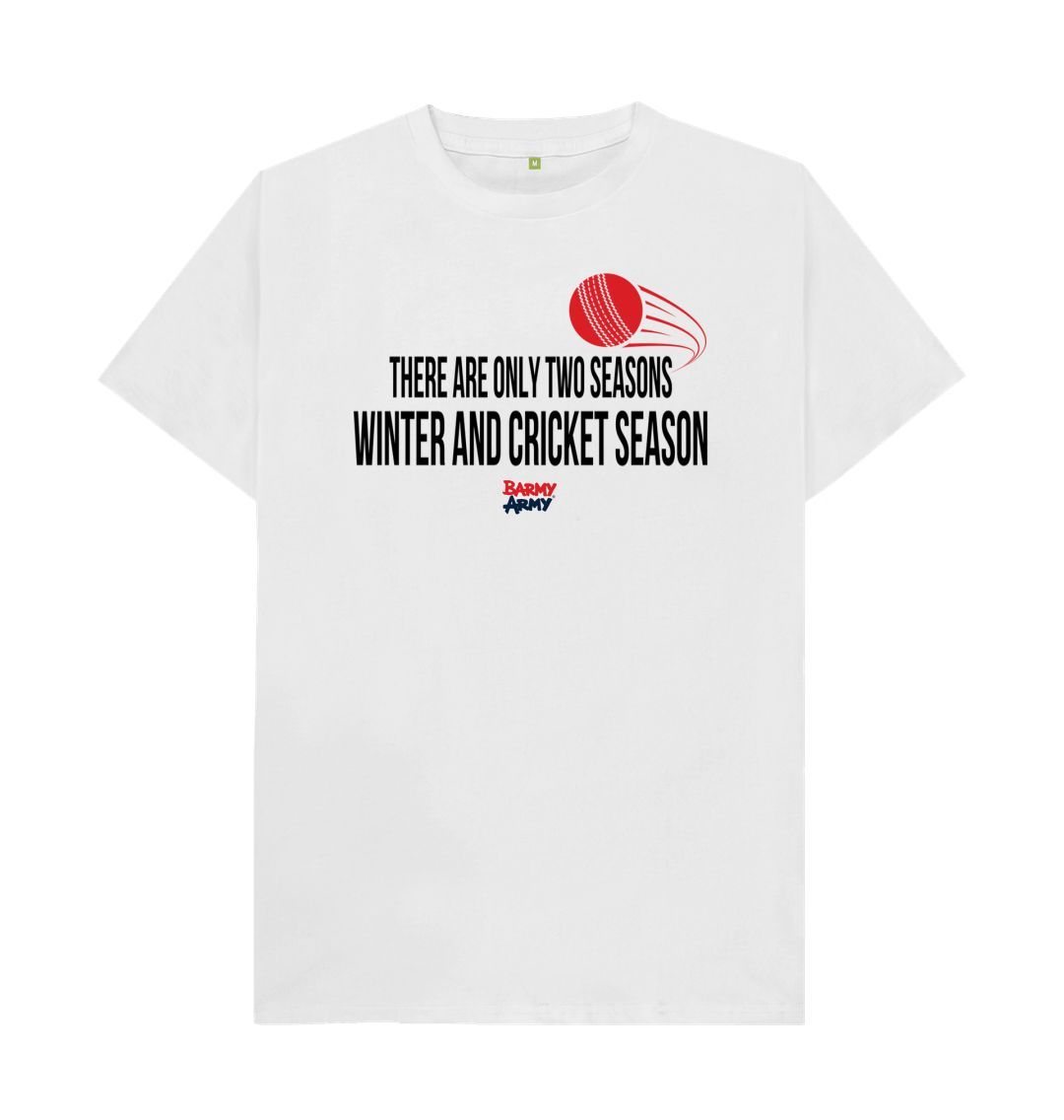 White Barmy Army Two Seasons Slogan Tee - Men's