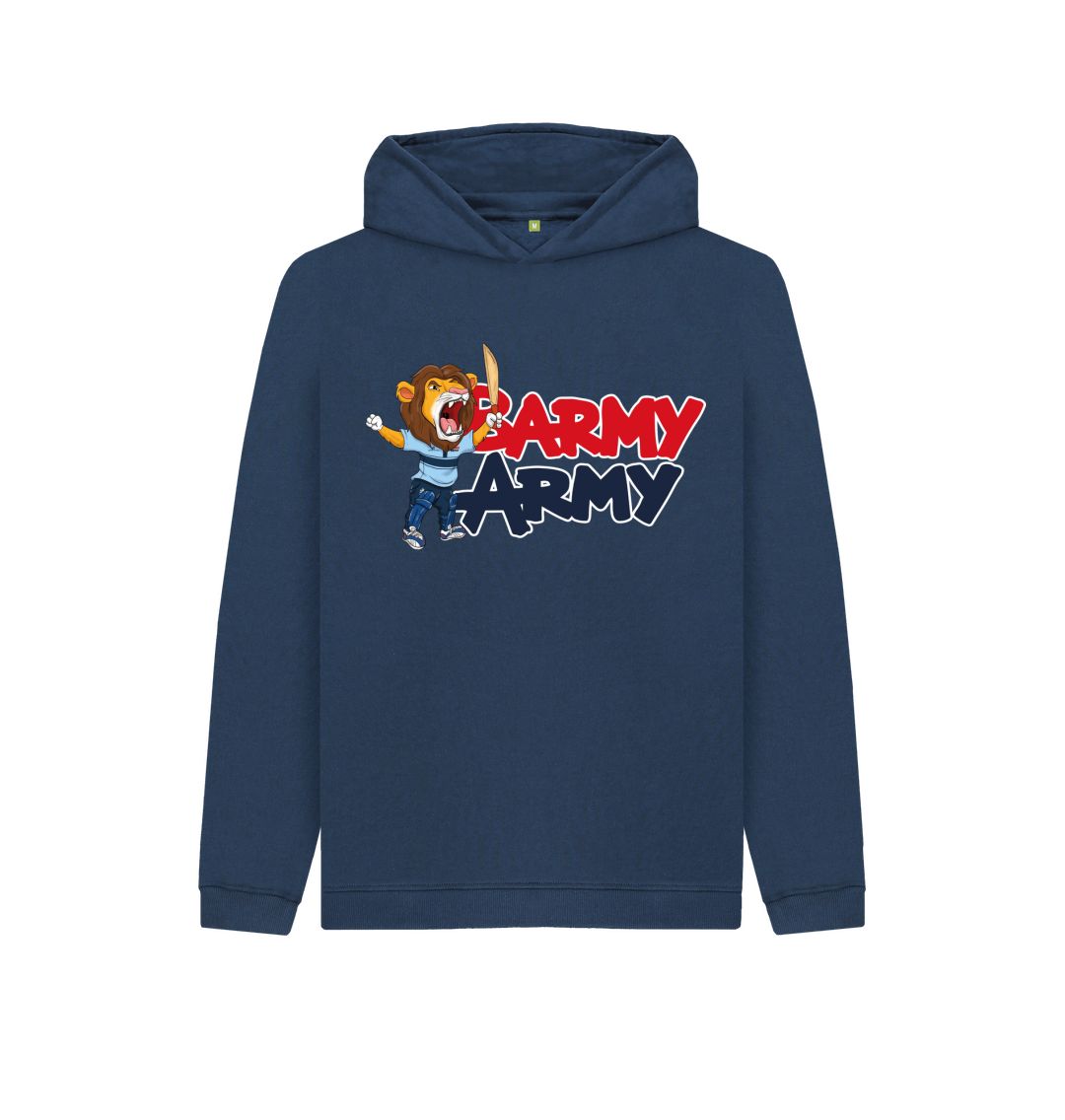 Navy Blue Barmy Army Mascot Ton Up Hoody - Juniors