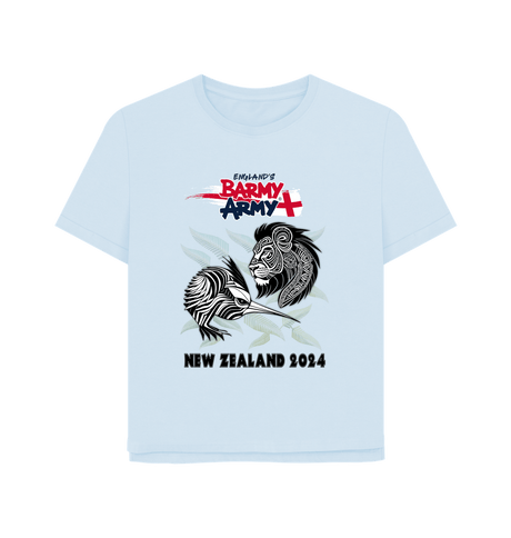 Sky Blue Barmy Army NZ Tour Relaxed Fit Tee - Ladies