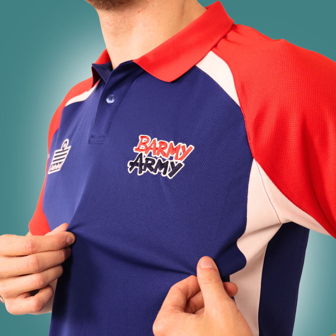 Admiral x Barmy Army South Africa Full Tour Polo - Blue