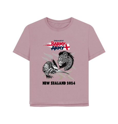 Mauve Barmy Army NZ Tour Relaxed Fit Tee - Ladies