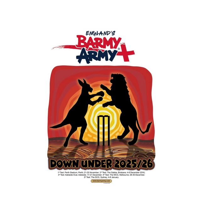 Barmy Army Down Under Full Tour Postcard1