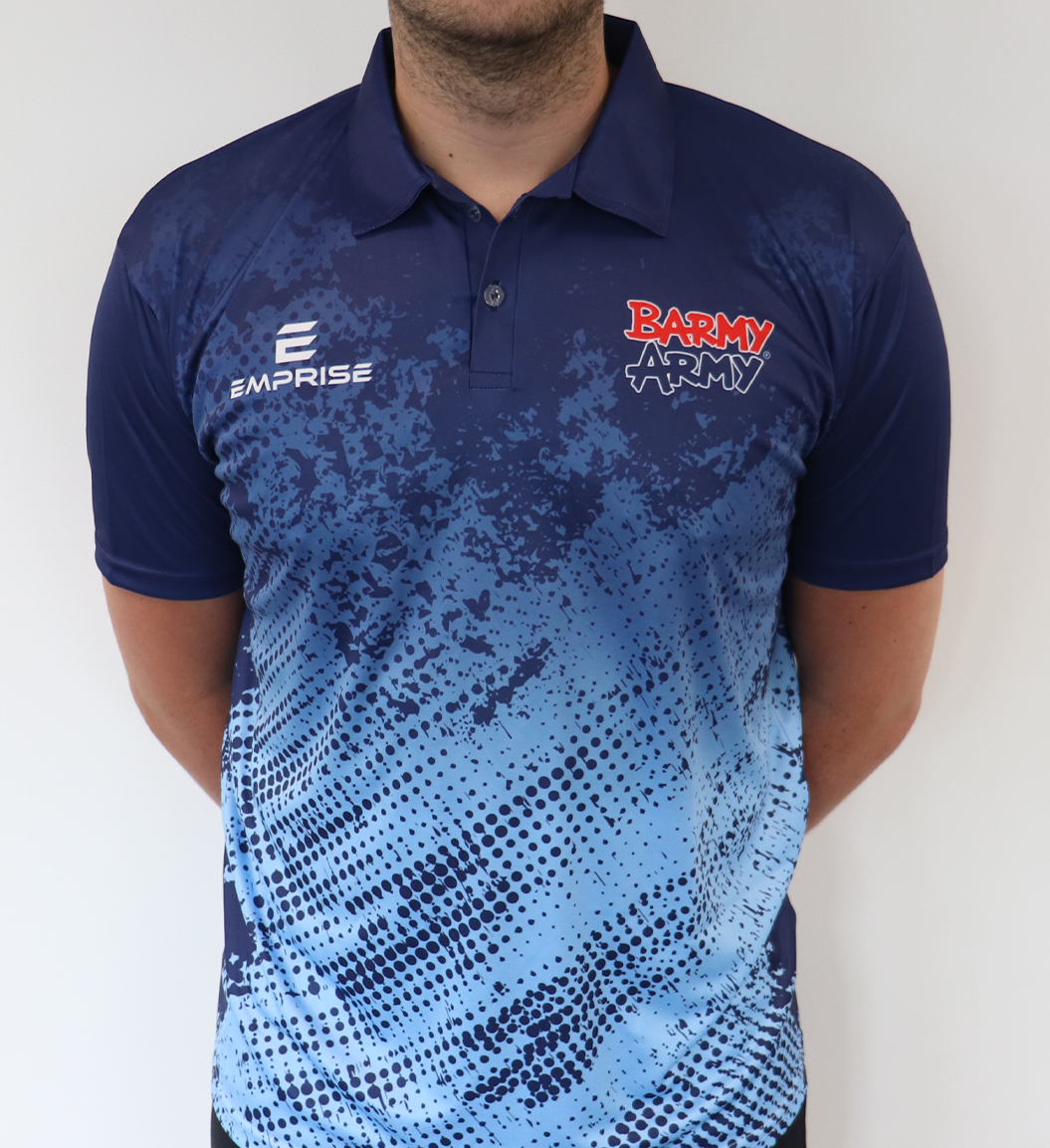 Barmy Army Cricket Shirt - Navy/Blue