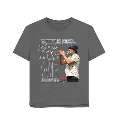 Slate Grey Barmy Army WI Trumpet Tee - Ladies