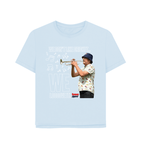 Sky Blue Barmy Army WI Trumpet Tee - Ladies