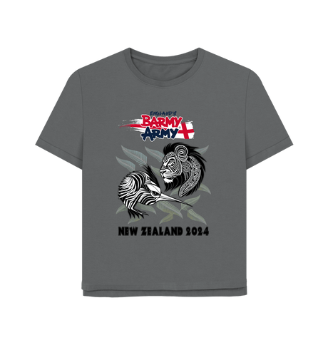 Slate Grey Barmy Army NZ Tour Relaxed Fit Tee - Ladies