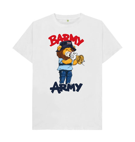 White Barmy Army Trumpet Mascot Tees - Men's