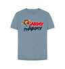 Stone Blue Barmy Army Mascot Ton Up Tee - Ladies