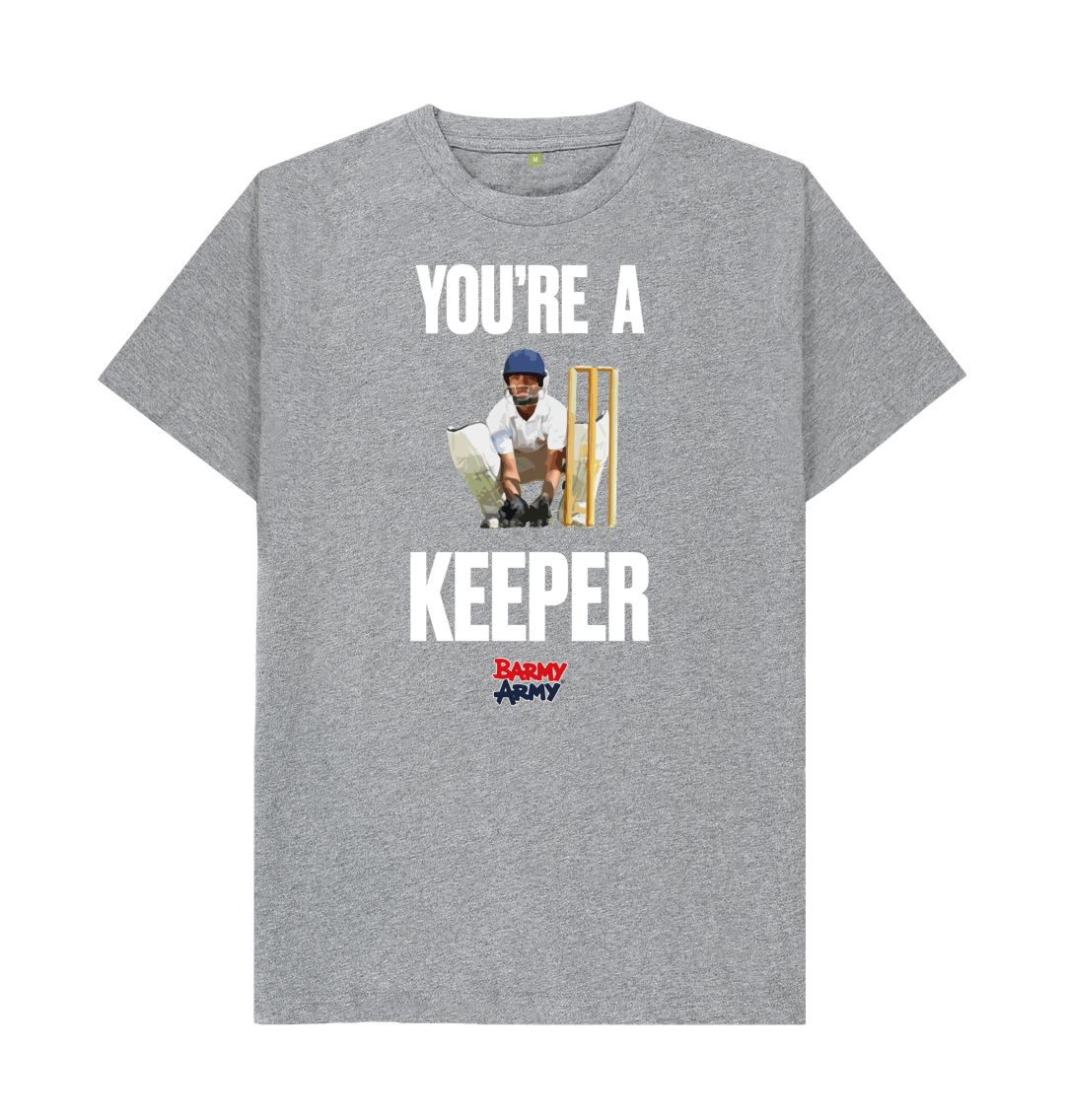 Athletic Grey Barmy Army Keeper Slogan Tee - Men's