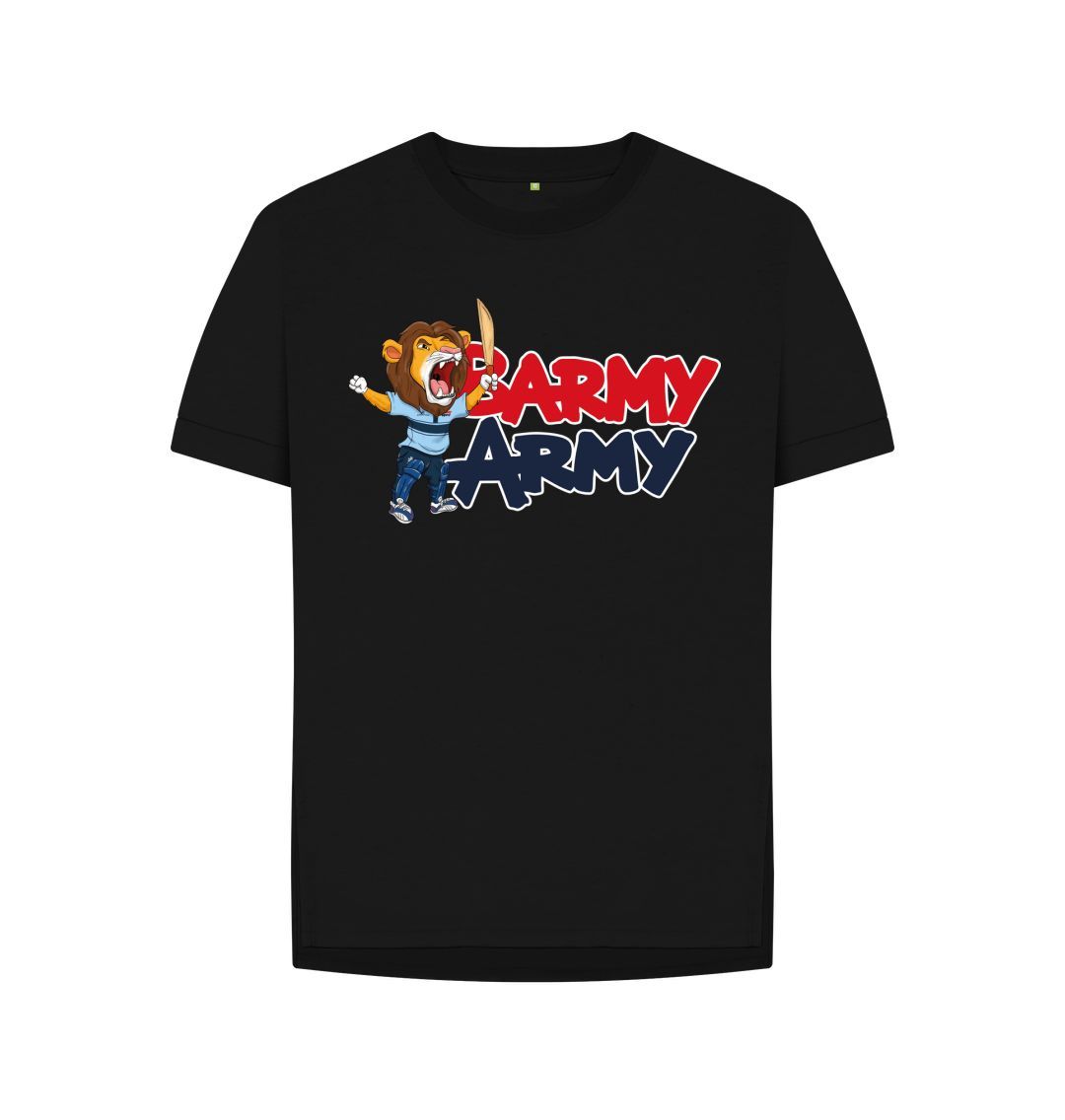 Black Barmy Army Mascot Ton Up Tee - Ladies