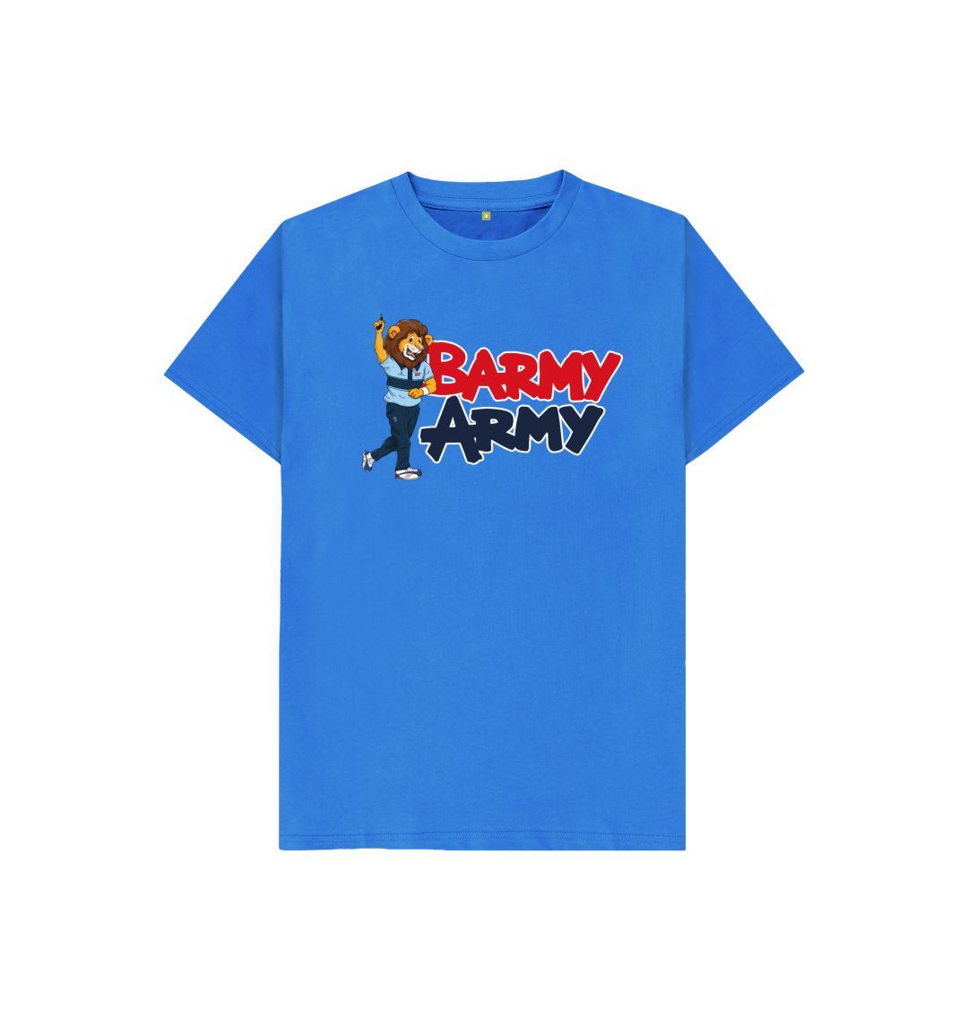 Bright Blue Barmy Army Mascot Send Off Tee - Juniors