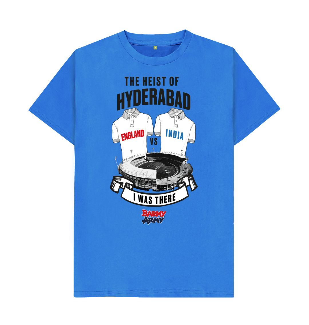 Bright Blue Barmy Army Heist of Hyderabad Tee - Men's