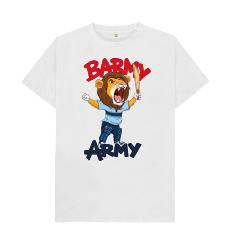 White Barmy Army Mascot Ton Up Tees - Men's