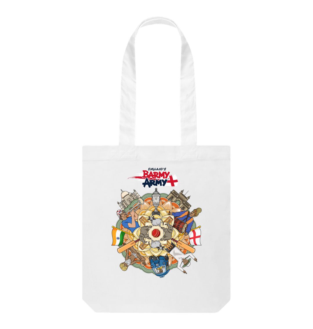 White Barmy Army India Tour Tote Bag