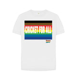 White Barmy Army Cricket for All Relax Fit Ladies Tee