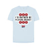 Sky Blue Barmy Army Playing Cricket Relaxed Fit Tee - Ladies