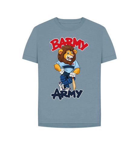 Stone Blue Barmy Army Mascot Tees - Ladies
