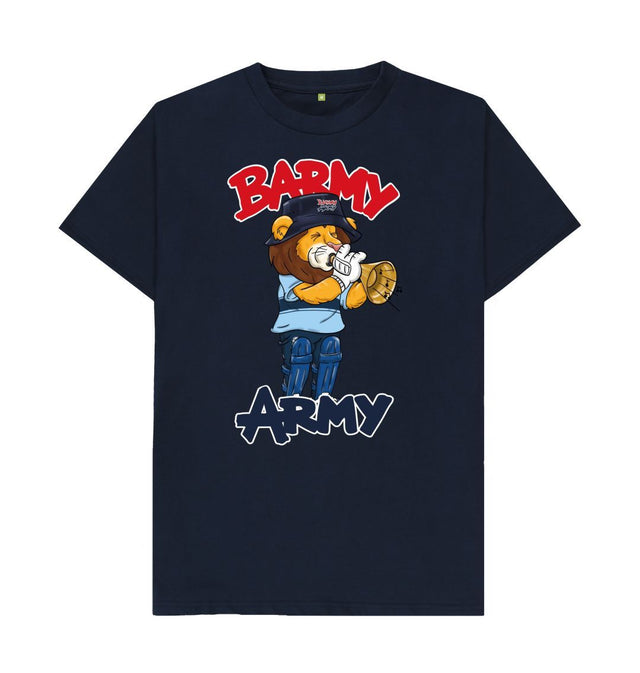 Navy Blue Barmy Army Trumpet Mascot Tees - Men's