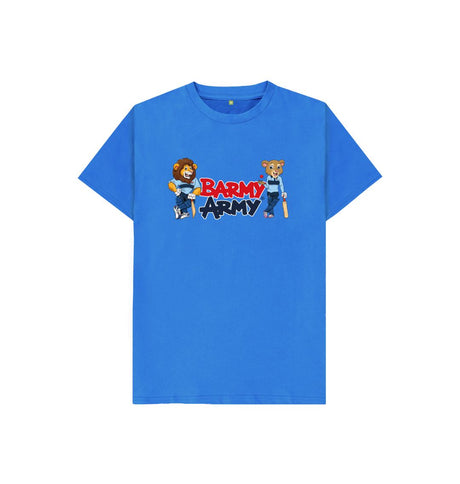 Bright Blue Barmy Army Mascots Tee - Juniors