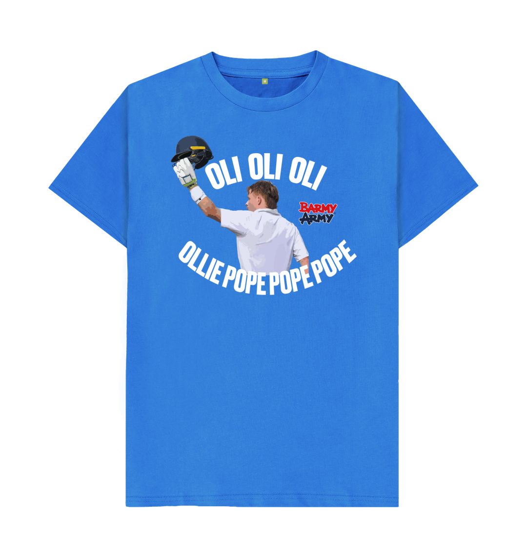 Bright Blue Barmy Army Oli Oli Oli Tee - Men's