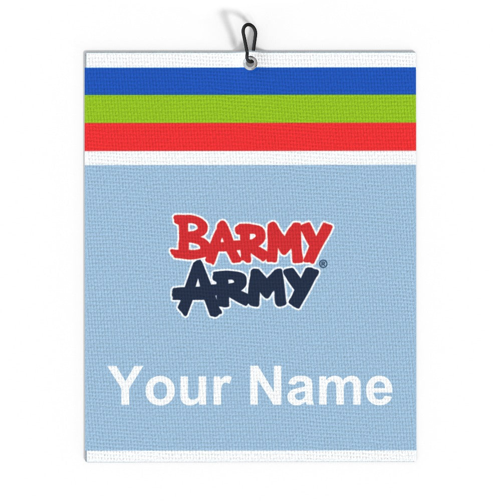 Barmy Army Retro Golf Towel - Personalised