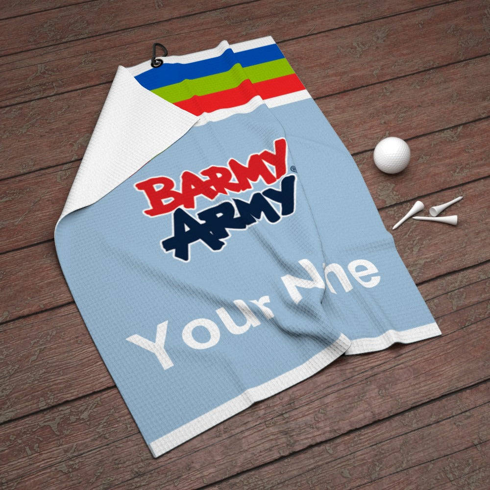 Barmy Army Retro Golf Towel - Personalised