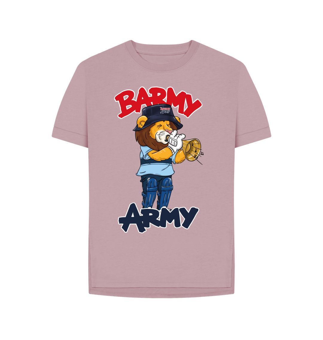 Mauve Barmy Army Trumpet Mascot Tees - Ladies