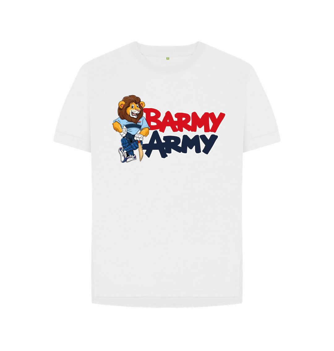 White Barmy Army Mascot Tee - Ladies