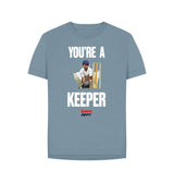 Stone Blue Barmy Army Keeper Relax Fit Tee - Ladies