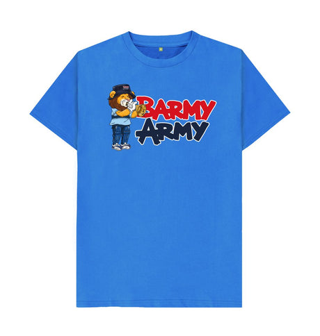Bright Blue Barmy Army Trumpet Mascot Tee - Men's