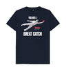 Navy Blue Barmy Army Great Catch Slogan Tee - Men's
