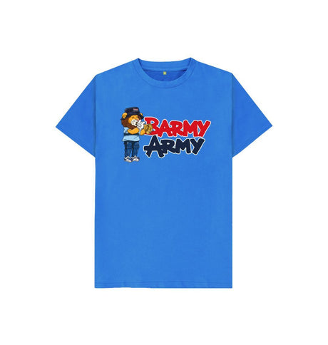 Bright Blue Barmy Army Trumpet Mascot Tee - Juniors