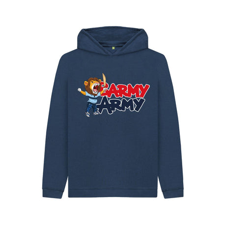 Navy Blue Barmy Army Mascot Ton Up Hoody - Juniors